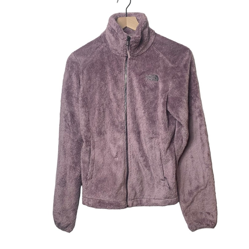 The North Face fleece‎ zip-up jacket hoodie mauve outdoor soft cozy coat